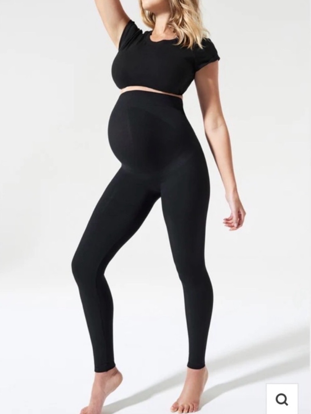 Blanqi Full Length Maternity High-Waist Leggings - Black XL